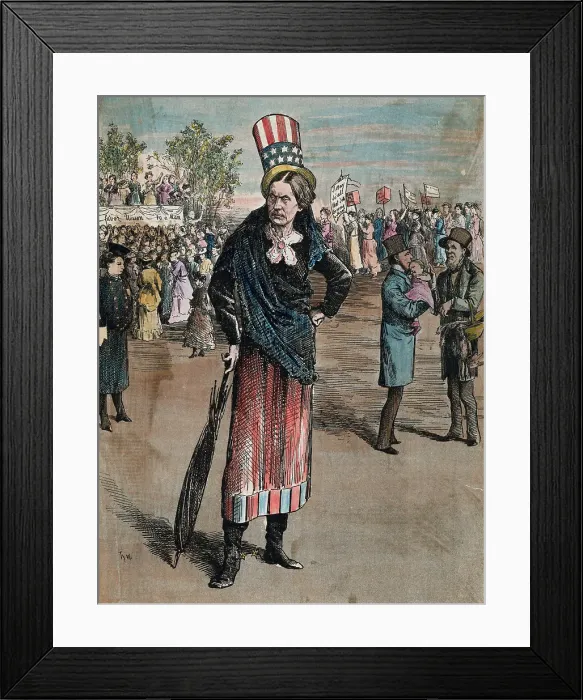 Framed Print : Illustration of Susan B. Anthony in Costume Framed Print : Illustration of Susan B. Anthony in Costume