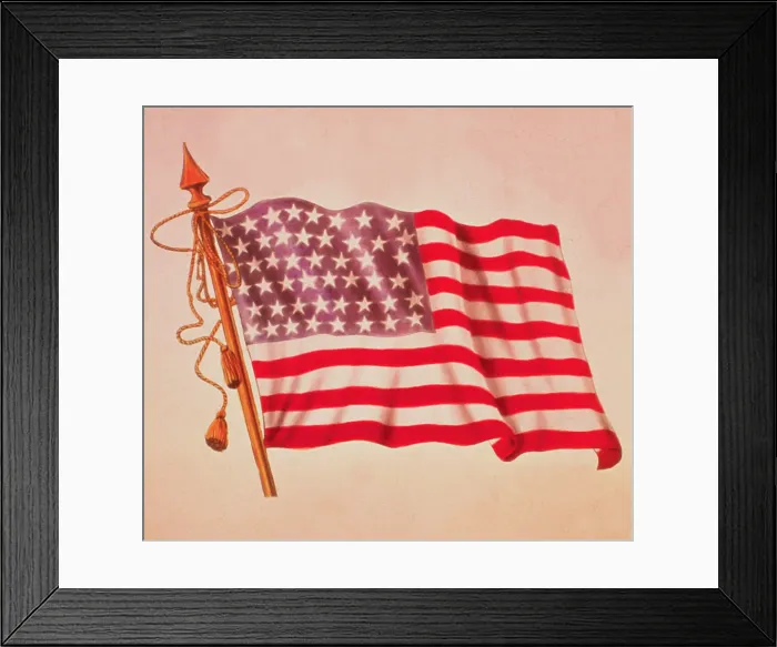Framed Print : American Flag Illustration Framed Print : American Flag Illustration