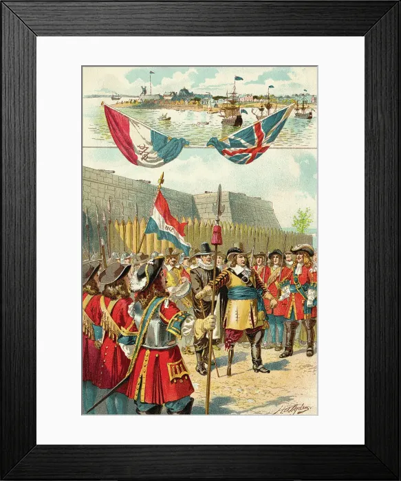 Framed Print : Dutch Surrendering New Amsterdam Framed Print : Dutch Surrendering New Amsterdam
