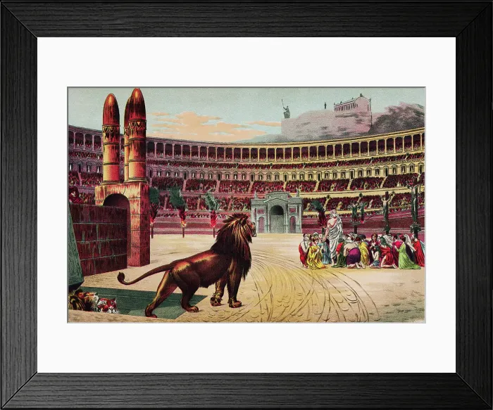 Framed Print : Illustration of Christian Martyrs in Circus Maximus Framed Print : Illustration of Christian Martyrs in Circus Maximus