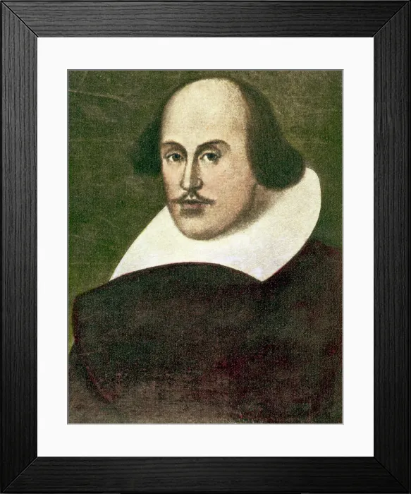 Framed Print : William Shakespeare In Color Illustratio