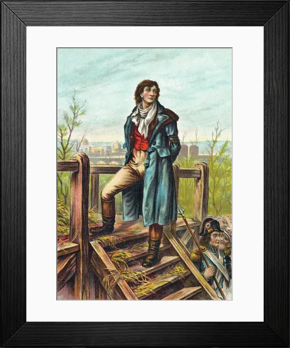 Framed Print : Man Climbing Gallows Scaffold Framed Print : Man Climbing Gallows Scaffold