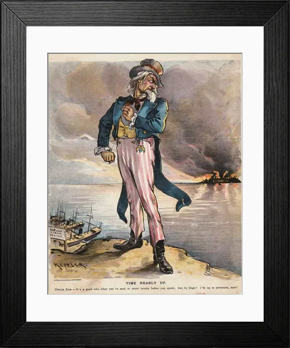 Framed Print : Illustration Depiciting Uncle Sam Framed Print : Illustration Depiciting Uncle Sam