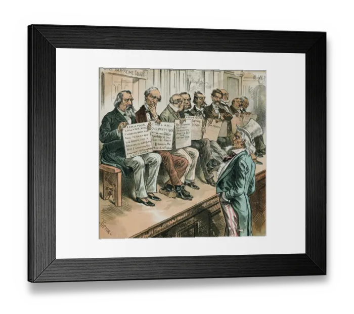 Framed Print : Supreme Court Members with Posters of Secrecy Framed Print : Supreme Court Members with Posters of Secrecy