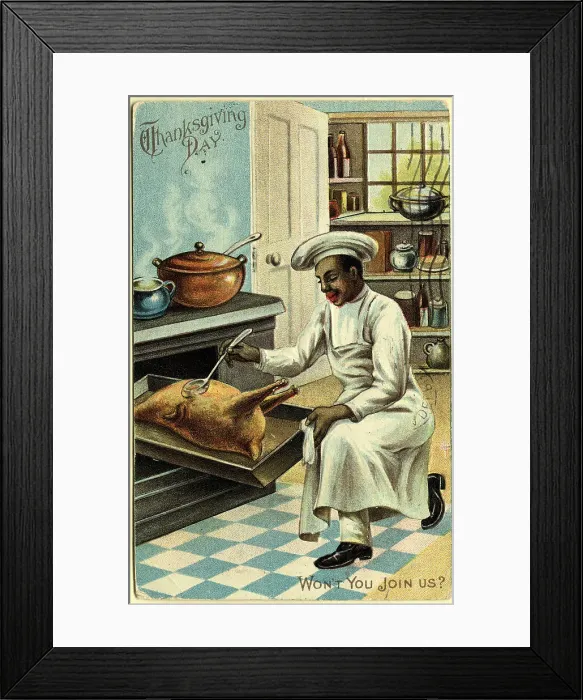 Framed Print : Antique Thanksgiving Invitation Framed Print : Antique Thanksgiving Invitation