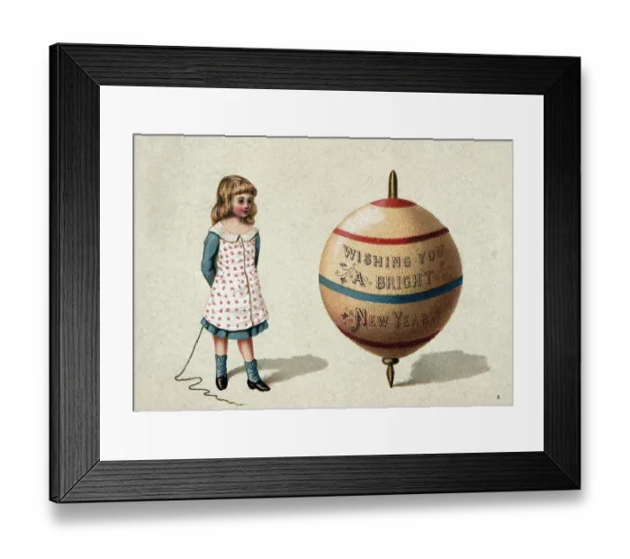 Framed Print : Postcard For New Years / Girl W / Top Framed Print : Postcard For New Years / Girl W / Top
