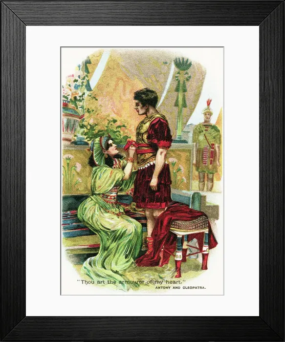 Framed Print : Antony and Cleopatra in Tender Moment Framed Print : Antony and Cleopatra in Tender Moment