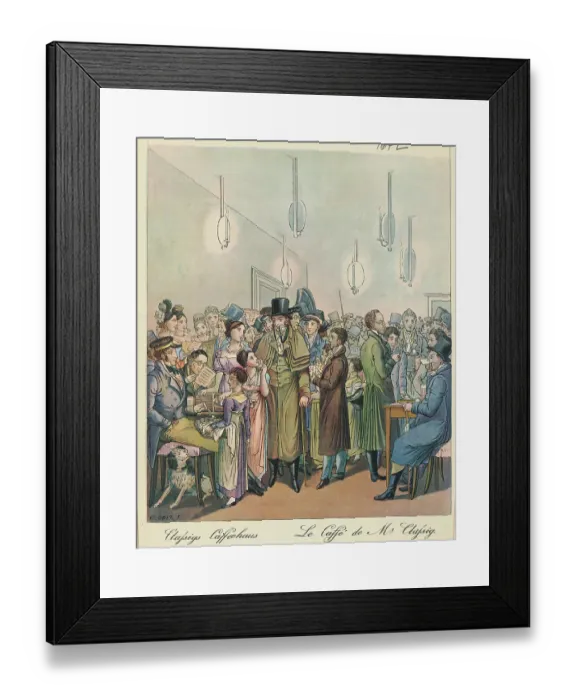 Framed Print : People Gathering in Coffeehouse Framed Print : People Gathering in Coffeehouse