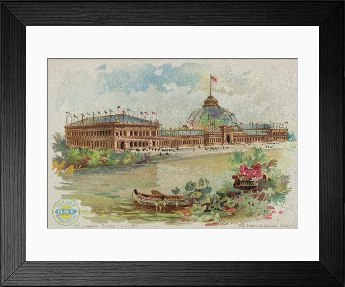 Framed Print : Color Print Depicting the Horticultural Hall at the World's Columbian Exposition Framed Print : Color Print Depicting the Horticultural Hall at the World's Columbian Exposition