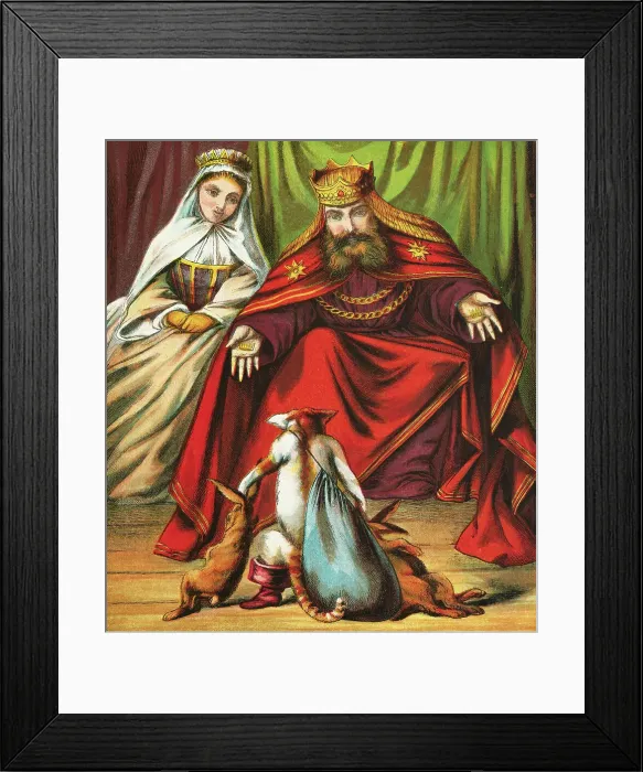 Framed Print : Illustration from Fairy Tale Puss in Boots Framed Print : Illustration from Fairy Tale Puss in Boots