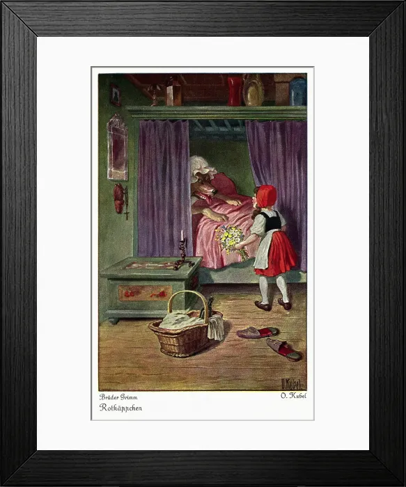 Framed Print : Rotkappchen by Otto Kubel Framed Print : Rotkappchen by Otto Kubel
