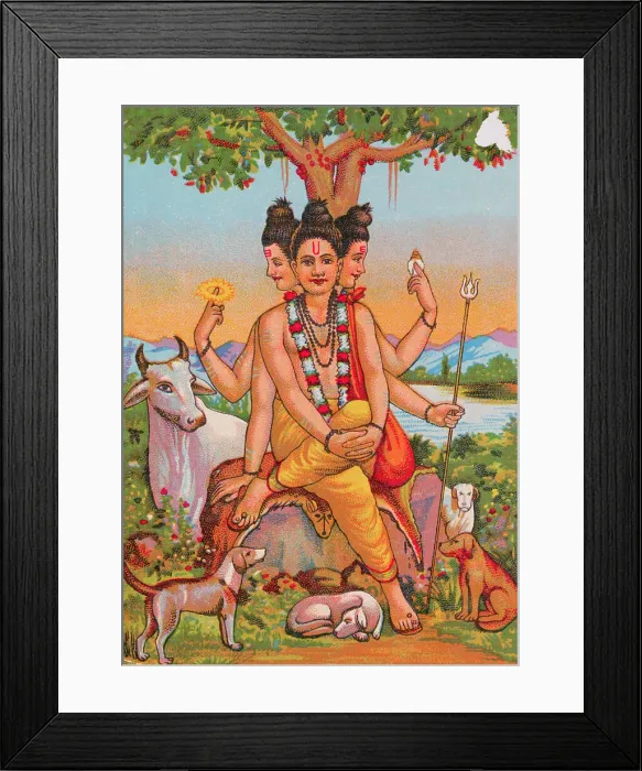Framed Print : Illustration of the Hindu Trinity Framed Print : Illustration of the Hindu Trinity