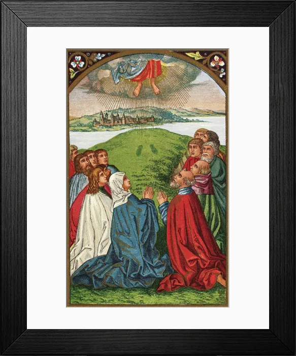 Framed Print : Reproduction of Medieval Painting of the Ascension of Christ Framed Print : Reproduction of Medieval Painting of the Ascension of Christ