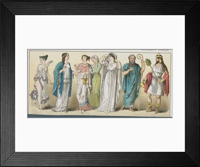 Framed Print : Illustration of Ancient Greek Fashions Framed Print : Illustration of Ancient Greek Fashions