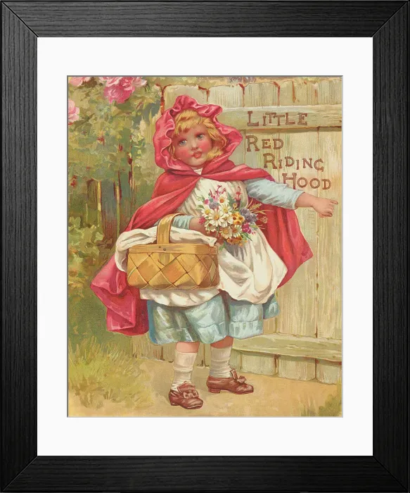 Framed Print : Illustration of Little Red Riding Hood