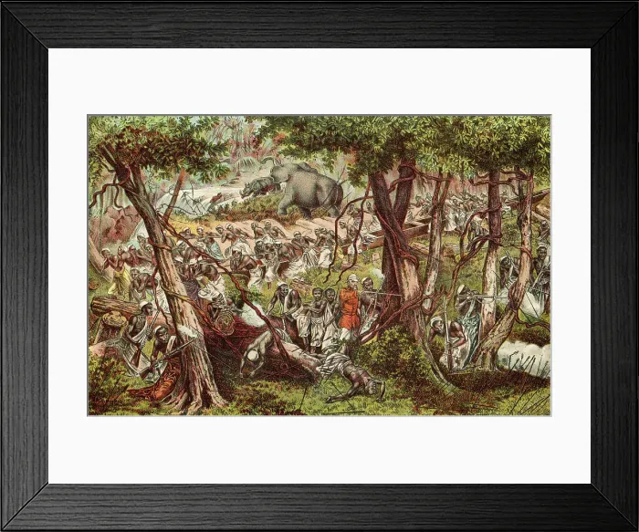 Framed Print : Sir Henry Morton Stanley Exploring Africa Framed Print : Sir Henry Morton Stanley Exploring Africa