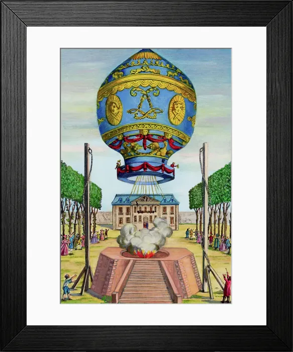 Framed Print : Spectators Gazing at Air Balloon Leaving the Ground Framed Print : Spectators Gazing at Air Balloon Leaving the Ground