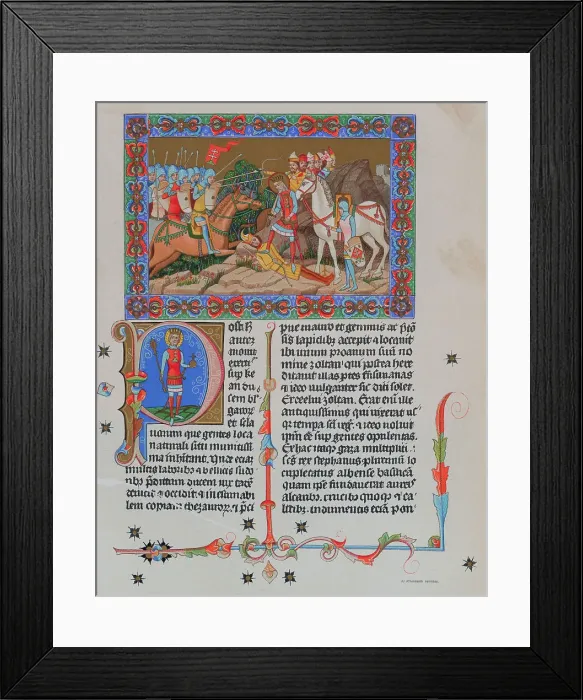 Framed Print : Illustration of Religious and Military Crusades Epics Framed Print : Illustration of Religious and Military Crusades Epics