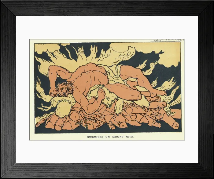 Framed Print : Hercules on Mount Oeta