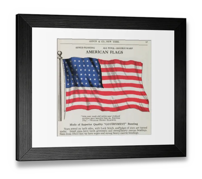 Framed Print : American Flag Illustration Framed Print : American Flag Illustration