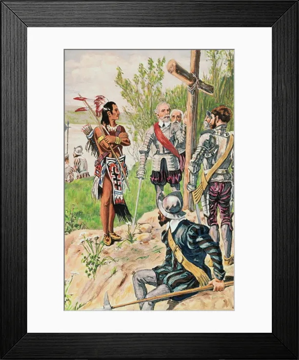 Framed Print : Illustration of Explorer Francisco Coronado Framed Print : Illustration of Explorer Francisco Coronado