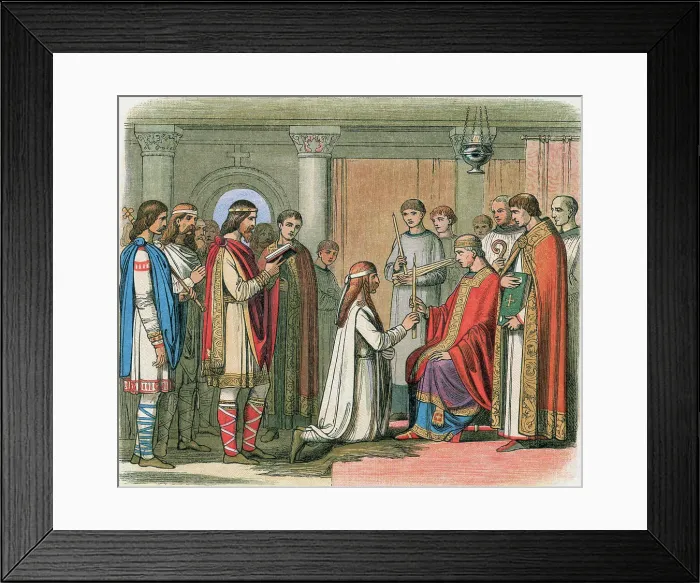 Framed Print : Baptism of King Framed Print : Baptism of King