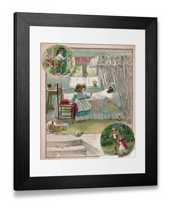 Framed Print : Little Red Riding Hood Framed Print : Little Red Riding Hood