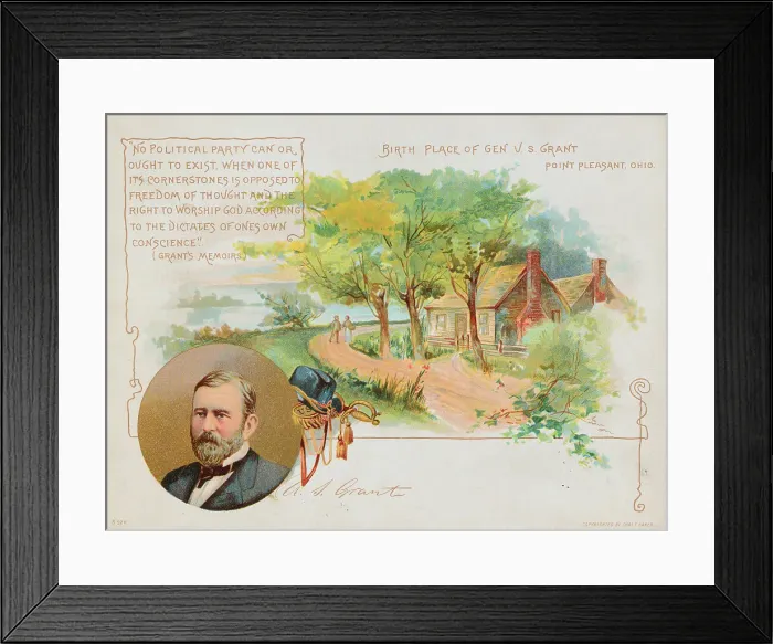 Framed Print : Illustration Depicting Ulysses S. Grant's Birthplace Framed Print : Illustration Depicting Ulysses S. Grant's Birthplace