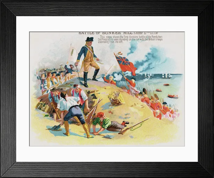 Framed Print : Illustration Depicting the Battle of Bunker Hill Framed Print : Illustration Depicting the Battle of Bunker Hill