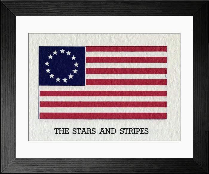 Framed Print : Illustration of Original American Flag Framed Print : Illustration of Original American Flag