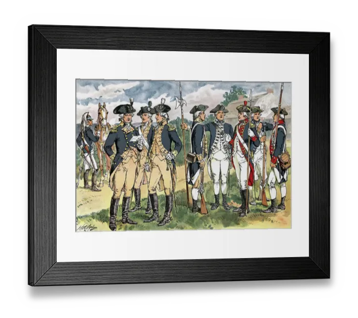 Framed Print : Well Dressed Soldiers in the Field Framed Print : Well Dressed Soldiers in the Field