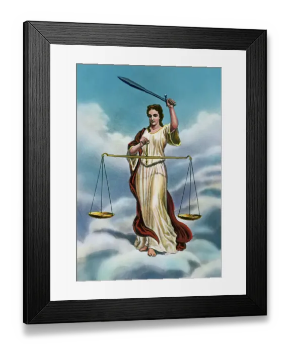 Framed Print : Illustration Depicting Justice Framed Print : Illustration Depicting Justice