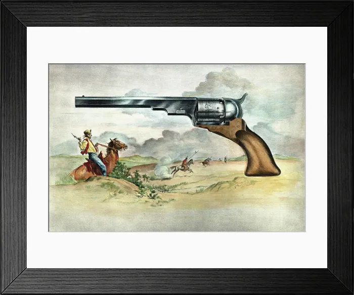 Framed Print : Colt Texas Paterson 40 Caliber Gun Framed Print : Colt Texas Paterson 40 Caliber Gun