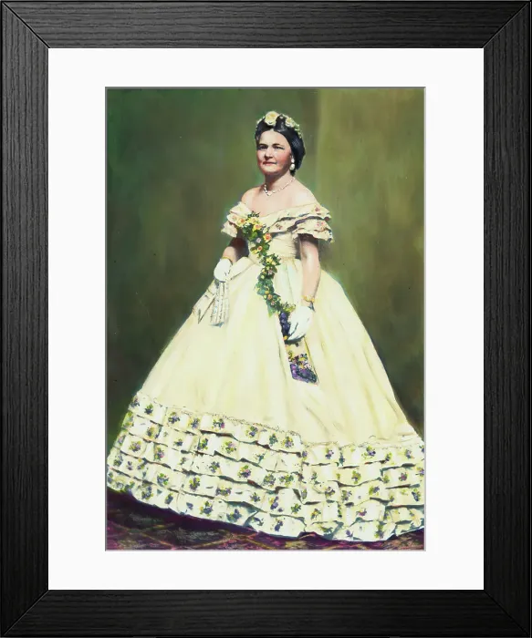 Framed Print : Color Illustration of Mary Todd Lincoln Framed Print : Color Illustration of Mary Todd Lincoln