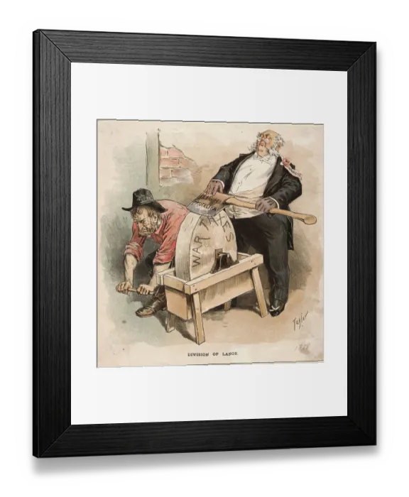 Framed Print : Illustration of Opinion on War Taxes