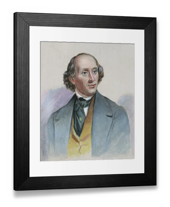 Framed Print : Engraving of Hans Christian Anderson Framed Print : Engraving of Hans Christian Anderson