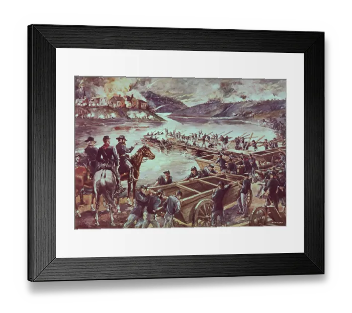 Framed Print : Illustration of the Battle Scene at Fredericksburg Framed Print : Illustration of the Battle Scene at Fredericksburg