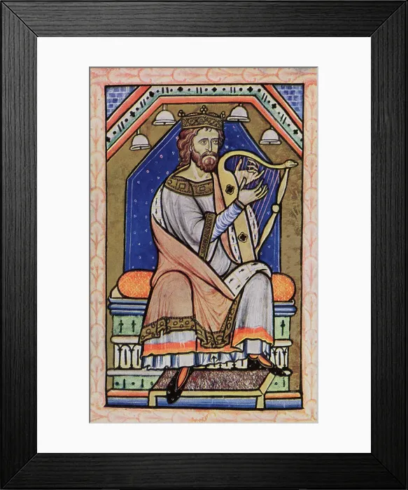 Framed Print : David Playing Harp Framed Print : David Playing Harp