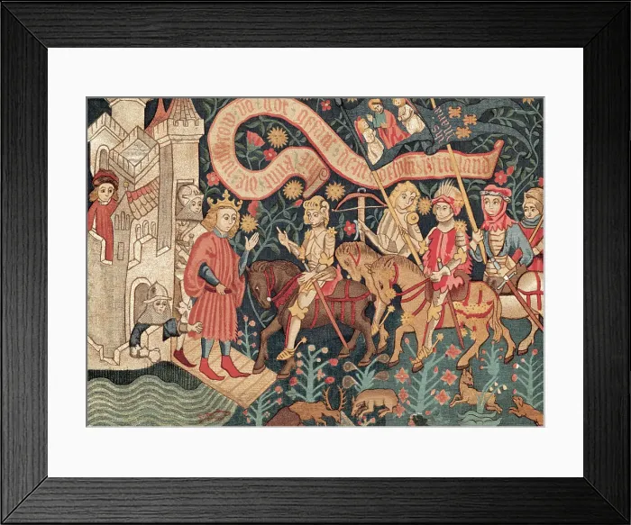 Framed Print : Painting of Joan of Arc Arriving at Chinon Castle Framed Print : Painting of Joan of Arc Arriving at Chinon Castle