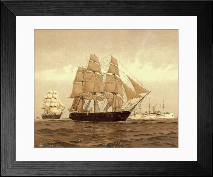 Framed Print : US Military Ships by Frederick S. Cozzens Framed Print : US Military Ships by Frederick S. Cozzens