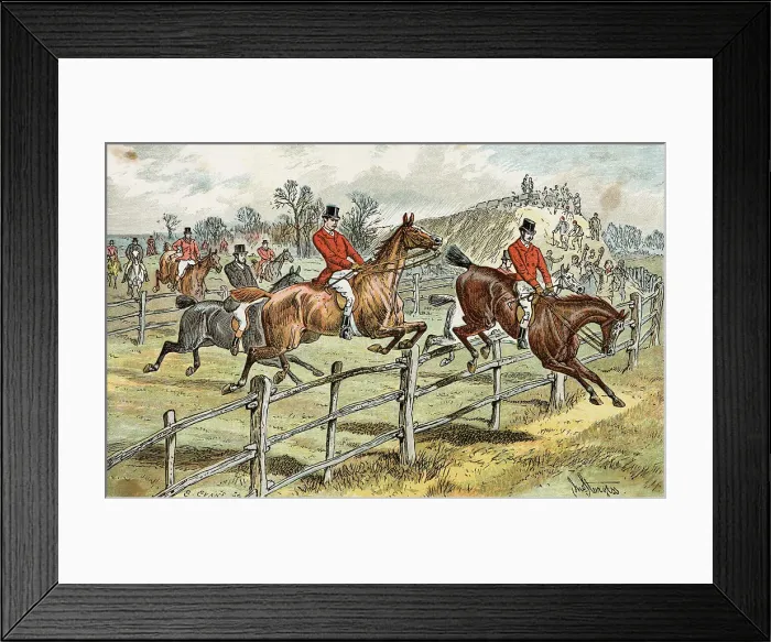 Framed Print : Fox Hunters in Action Framed Print : Fox Hunters in Action