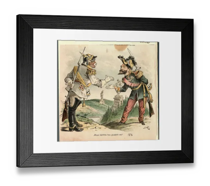 Framed Print : Illustration on France-Germany Views Framed Print : Illustration on France-Germany Views