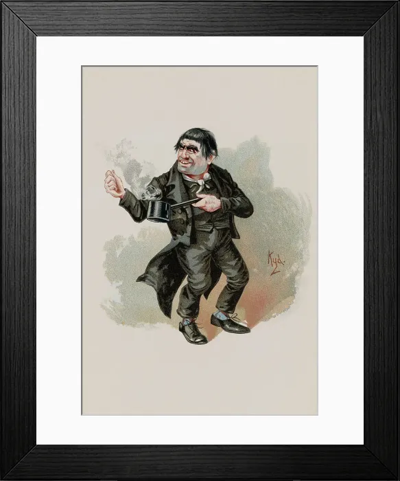 Framed Print : Quilp from Old Curiosity Shop Framed Print : Quilp from Old Curiosity Shop