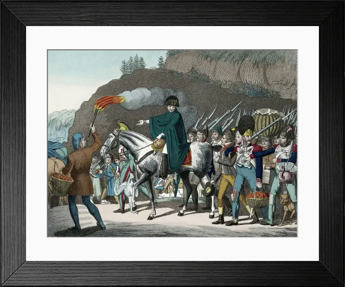 Framed Print : Napoleon Commanding His Troops Framed Print : Napoleon Commanding His Troops