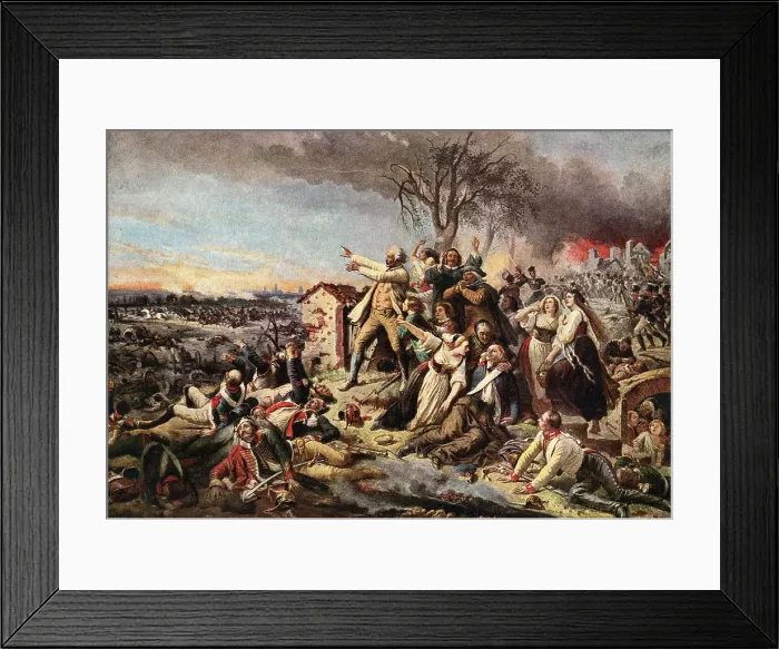 Framed Print : Illustration of German Battle Scene Framed Print : Illustration of German Battle Scene