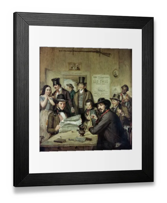 Framed Print : Painting Entitled California News Framed Print : Painting Entitled California News