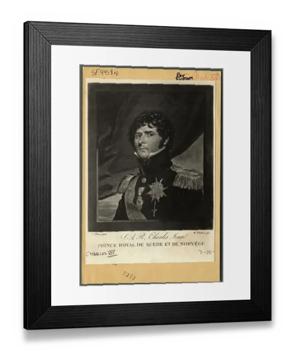 Framed Print : Portrait of Prince Charles Ican or Charles XIV in Uniform Framed Print : Portrait of Prince Charles Ican or Charles XIV in Uniform