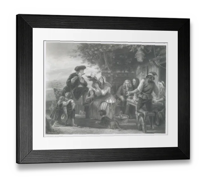 Framed Print : Illustration Showing Oliver Goldsmith Entertaining at a Tavern Framed Print : Illustration Showing Oliver Goldsmith Entertaining at a Tavern
