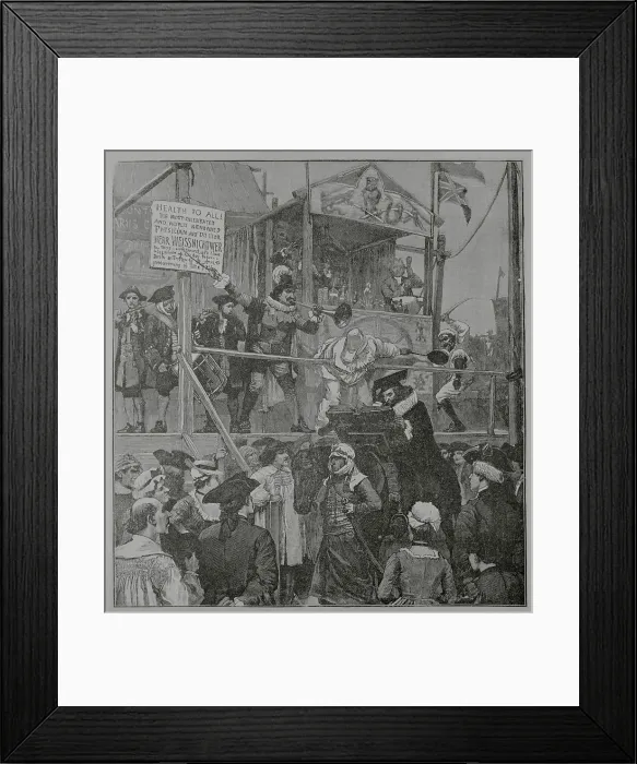 Framed Print : Traveling Physician with Buyers in a Town Square Framed Print : Traveling Physician with Buyers in a Town Square