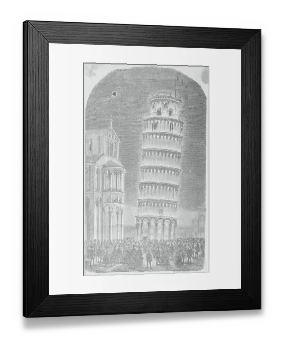Framed Print : Crowd Watching Illumination of Leaning Tower of Pisa Framed Print : Crowd Watching Illumination of Leaning Tower of Pisa